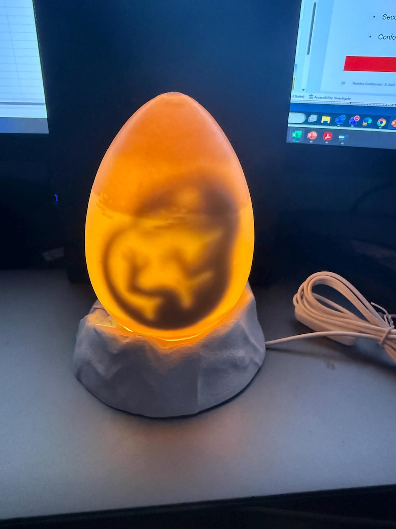 Jurassic Dinosaur Egg Lamp – 3D Printed Prehistoric Night Light | Unique Dino Gift for Kids & Adult image 10