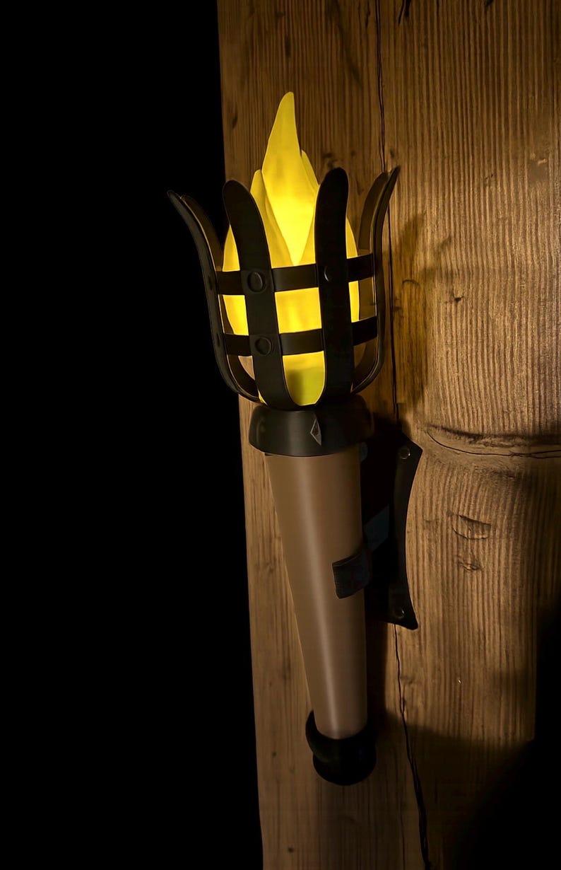 Gothic Torch Tealight Holder – 3D Printed Medieval Flame Lantern | Tabletop & Outdoor Decor image 3