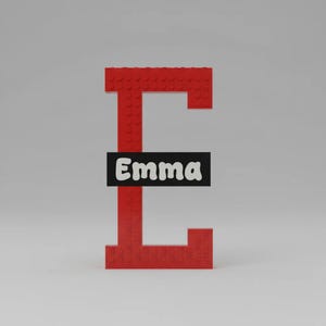 Personalised LEGO inspired Letter Light | Custom Kids Name Sign | Boys Bedroom Decor | Nursery Shelf Letter | Gift for Kids image 6