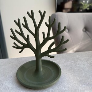 Elegant 3D Printed Jewellery Tree Stand | Modern Earring Holder | Necklace Organiser | Minimalist Display for Dressing Table or Gift image 3