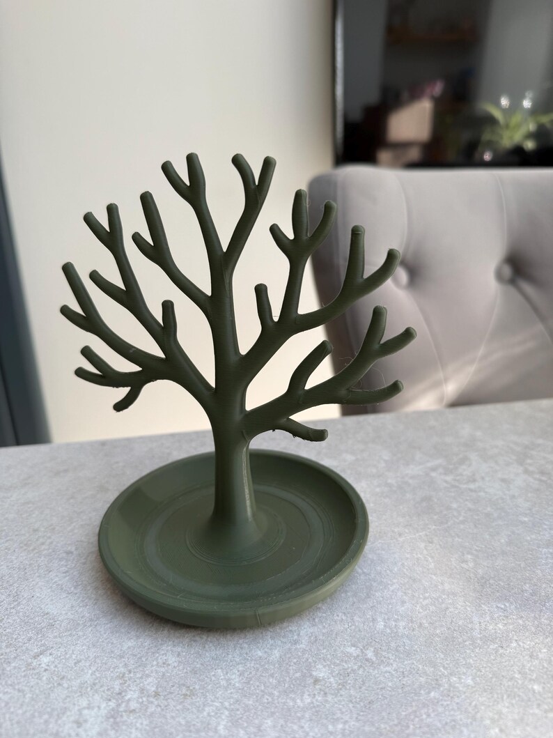 Elegant 3D Printed Jewellery Tree Stand | Modern Earring Holder | Necklace Organiser | Minimalist Display for Dressing Table or Gift image 3