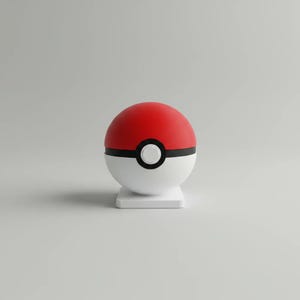 PokeBall - Red & White Ball LED Night Light - Gaming Inspired Desk Lamp, USB Mood Light, Bedside Lamp, Unique Gift for Gamers, Ambient Room image 7