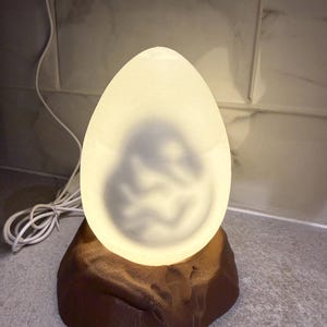 Jurassic Dinosaur Egg Lamp – 3D Printed Prehistoric Night Light | Unique Dino Gift for Kids & Adult image 1