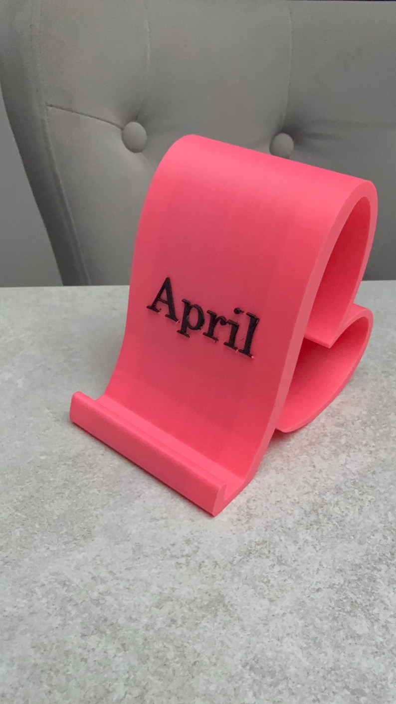 Heart Shaped Phone Stand – 3D Printed Smartphone Holder – Cute Desk Accessory – Gift for Her – Multiple Colours – Valentine’s Day Gift image 2