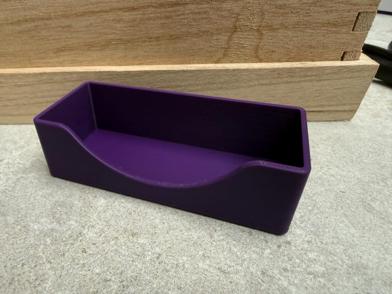 Business Card Stand/Holder – Custom Color Options | Desk Organizer | Modern Card Holder | 3D printed immagine 2