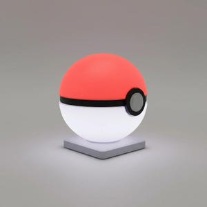 PokeBall - Red & White Ball LED Night Light - Gaming Inspired Desk Lamp, USB Mood Light, Bedside Lamp, Unique Gift for Gamers, Ambient Room image 8