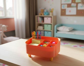 Modern Desk Organiser | Cute Desktop Storage | Home Office & Bathroom Organizer | Minimalist Storage Box Gift