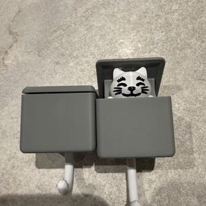 Cat Key Hook – Cute Wall Organiser for Keys, Leads & Accessories | Multiple Colours image 1