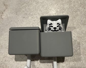 Cat Key Hook – Cute Wall Organiser for Keys, Leads & Accessories | Multiple Colours
