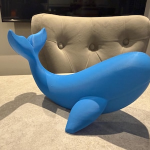 Whale Sculpture | Custom Colour Options | Modern Desk & Home Decor | 3D Printed image 4