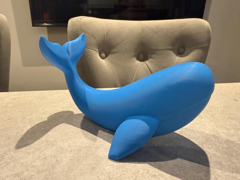 Whale Sculpture | Custom Colour Options | Modern Desk & Home Decor | 3D Printed image 4