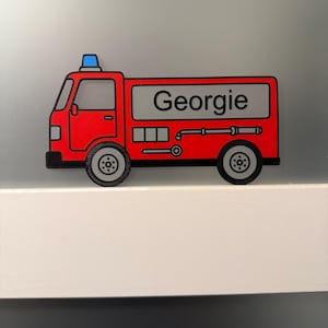 Personalised Fire Truck Door Sign – Custom Kids Bedroom Decor image 5