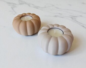 3D Printed Pumpkin Tealight Holder – Autumn & Halloween Home Décor – Cosy Seasonal Decoration with Colour Options