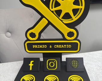 Custom NFC Business Display Stand – Fully Personalised | Tap to Connect | Social Media & Website Links