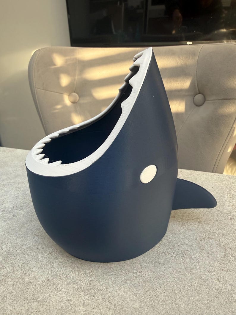 3D Printed Shark Sweet Bowl – Unique Shark Snack Dish | Fun Ocean Decor Gift | Custom Colour Options | Cool 3D Printed Homeware image 3