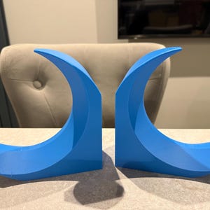 Moon Bookends | Lunar Home Decor | UK Handmade Bookshelf Accessories | Celestial Office & Living Room Decor image 3