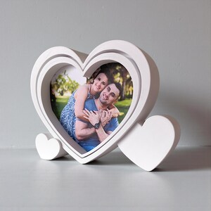 Heart Shaped Photo Frame UK | Romantic Wedding Gift | Anniversary Present | Valentines Gift | Love Home Decor | Engagement Gift | 3D Printed image 5
