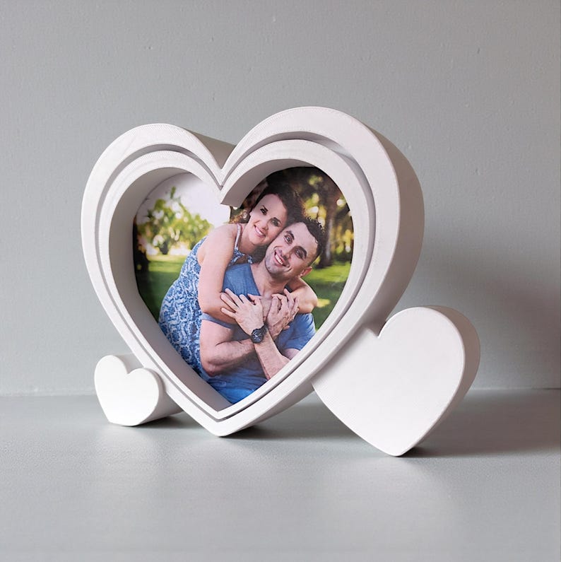 Heart Shaped Photo Frame UK | Romantic Wedding Gift | Anniversary Present | Valentines Gift | Love Home Decor | Engagement Gift | 3D Printed image 5