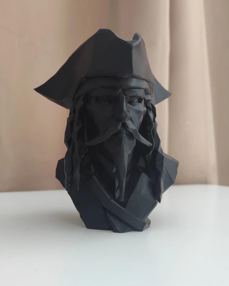 Pirate Bust Decor | 3D Printed Pirate Statue Bild 13