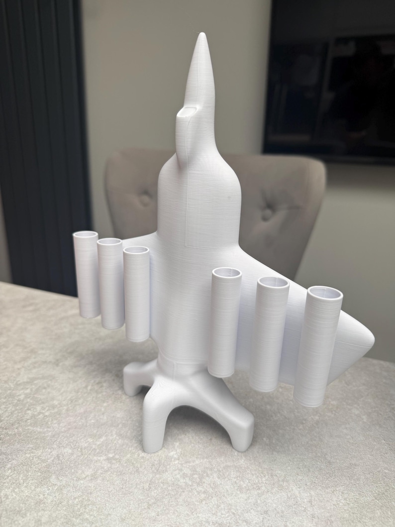 3D Printed Fighter Jet Pen & Pencil Holder – Desk Organiser for Aviation Lovers image 5