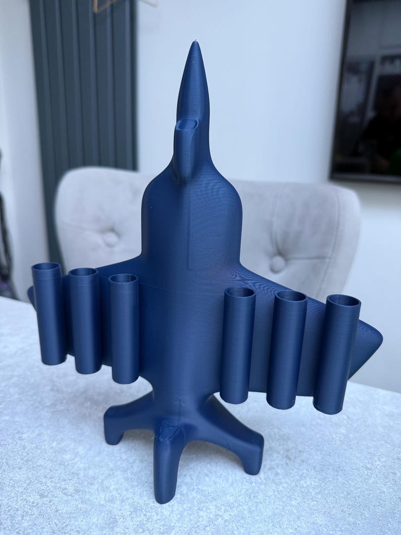 3D Printed Fighter Jet Pen & Pencil Holder – Desk Organiser for Aviation Lovers image 2