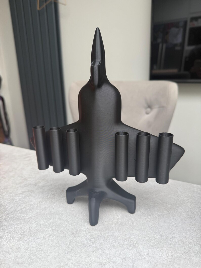 3D Printed Fighter Jet Pen & Pencil Holder – Desk Organiser for Aviation Lovers image 4