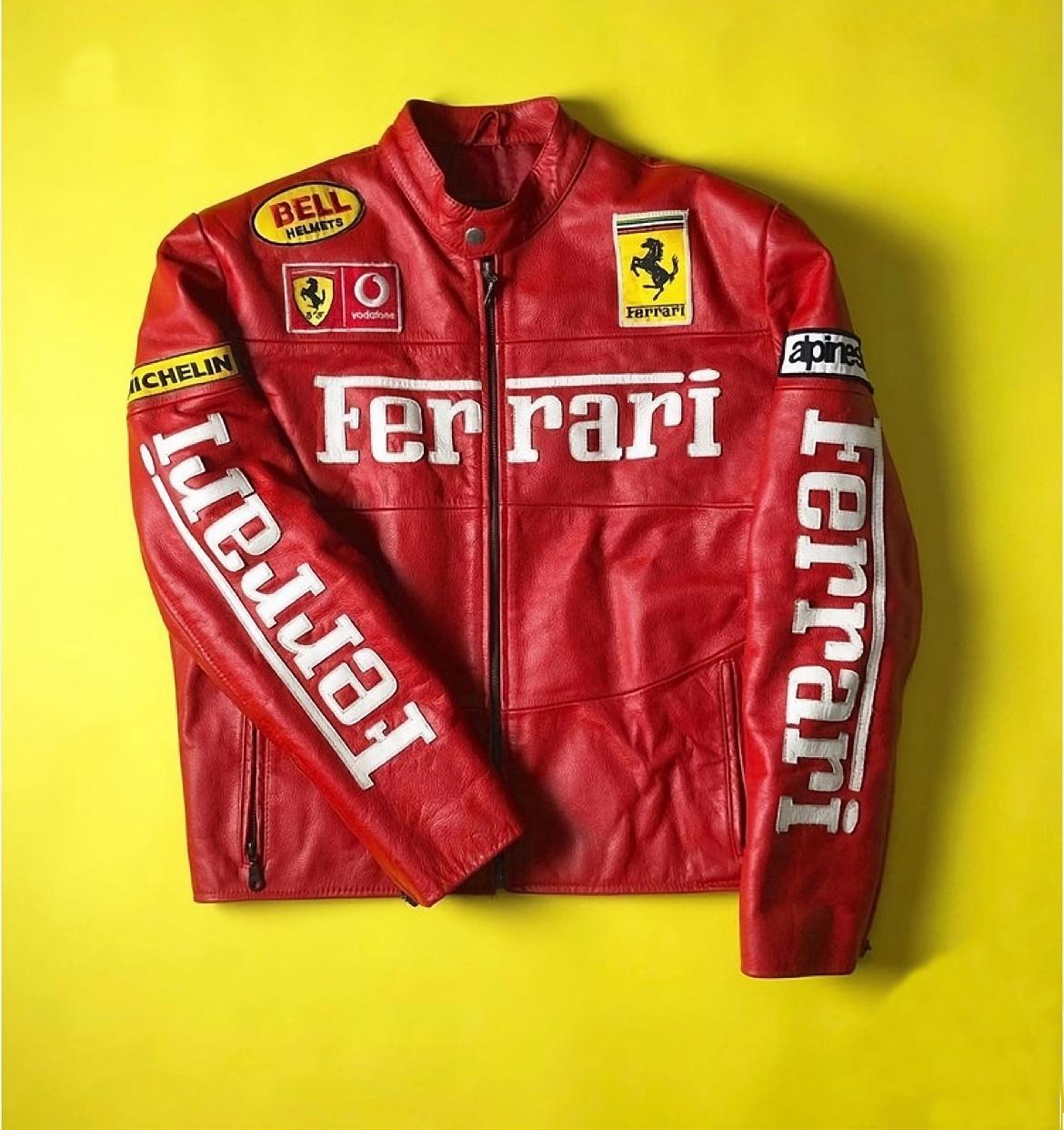 Leather ferrari jacket - Etsy 日本 Leather ferrari jacket - Etsy 日本