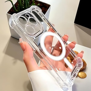 Helder magnetisch iPhone-hoesje – Magsafe, schokbestendige bumpercover