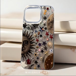 Retro Sol & Stjärnor iPhone-skal – Vintage Celestial Design
