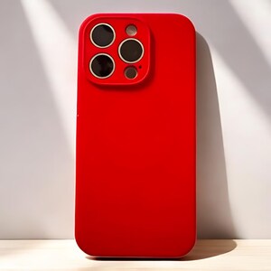 Matte Luxury Magnetic Bumper Case for All iPhones, Red Silicone, Magsafe & Wireless Charging Compatible – Protective and Sleek iPhone Case