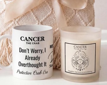 Cancer Gift, Cancer Candle, June Birthday Gift, Cancer Mug, Zodiac Gift Box, Blanket Gift Box, July Birthday Gift, Zodiac Gift Set, Gifts