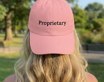 Female Executive Gift Hat – Proprietary Minimalist Dad Cap for Women in Leadership and Finance – Corporate Humor