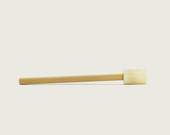 One-Hitter Pfeife Bambus + Tagua Samen in Naturelfenbein