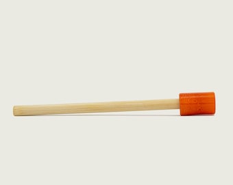 One-Hitter Pfeife Bambus + Tagua Samen in Orange
