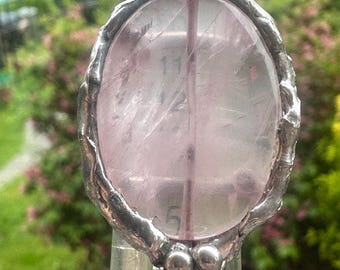Ring med rosenkvarts smyckesstenar GioielliBoho italienska ringar Italiensk ring Italienska smycken Italienska juveler Italienskt handgjort Italienskt hantverk