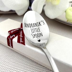 Personalized Little Teaspoon - Custom Coffee spoon - Unique Message - Engraved small gift - Espresso stamped spoon