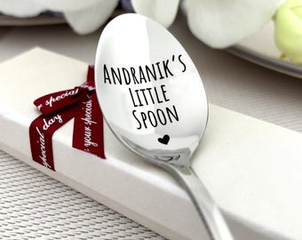 Personalized Little Teaspoon - Custom Coffee spoon - Unique Message - Engraved small gift - Espresso stamped spoon