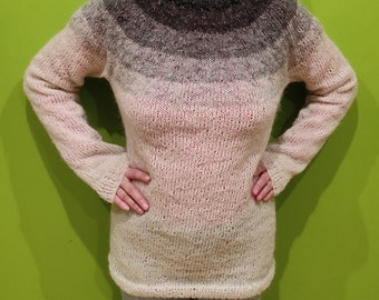 Handknitted  Icelandic sweater - 100% natural