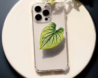 Leaf Griptok, Smartphone Holder Griptok, Rare Plant Phone Grip, Monstera Phone Stand, Phone Grip, Phone Ring, Leaf Lover, Monstera Lover