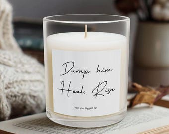 Personalized Breakup Care Candle | 11oz Glass Soy Scented Candle