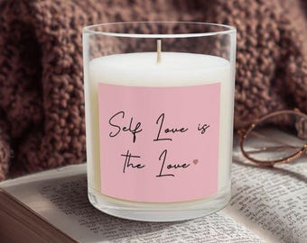 Personalized Valentine’s Self Care Gift • Soy Wax Candle for Her • Bff Gift