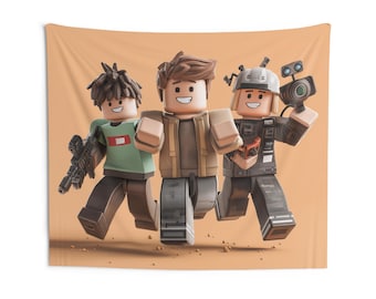 Tapeçaria de parede Roblox: decoração de jogos personalizada para crianças e adolescentes