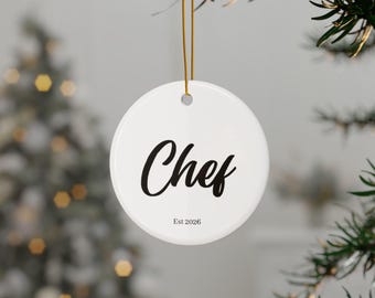 Chef Ceramic Ornament | Culinary School Gift | Kitchen Decor