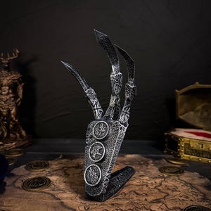 Statue de griffe de dragon en fer, décoration pour la maison et le bureau, sculpture rustique en résine, figurine d'artefact, objet de collection