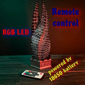 Dead Space Marker, RGB LED, Glowing Obelisk, Replica, Dead Space Inspired, Table Lamp, Home and Office Decor