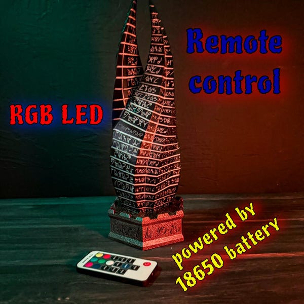 Dead Space Marker, RGB LED, Glowing Obelisk, Replica, Dead Space Inspired, Table Lamp, Home and Office Decor