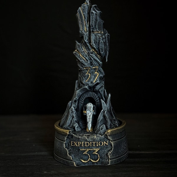 Expedition 33 Monolith 20cm 25cm| Clair Obscur Inspired Statue | Dark Fantasy Resin Decor | 3D Printed Hand Painted Game Art