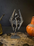 Cracked Dragon Emblem Wall Art, Fantasy Symbol Decor, Nordic Style Wall Hanging, Resin Sculpture for Gamers and Collectors, Logo Figurine product logo