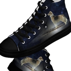 Men&#39;s Sneakers NASA Universe Edge Fee Galaxy-Giant Print High Top Canvas Shoes - Cosmic Fee Galaxy™ Design