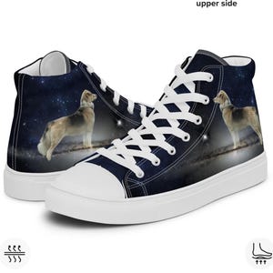 Women&#39;s Sneakers NASA Universe Edge Fee the Galaxy-Giant Print High Top Canvas Shoes - Cosmic Fee Galaxy™ Design